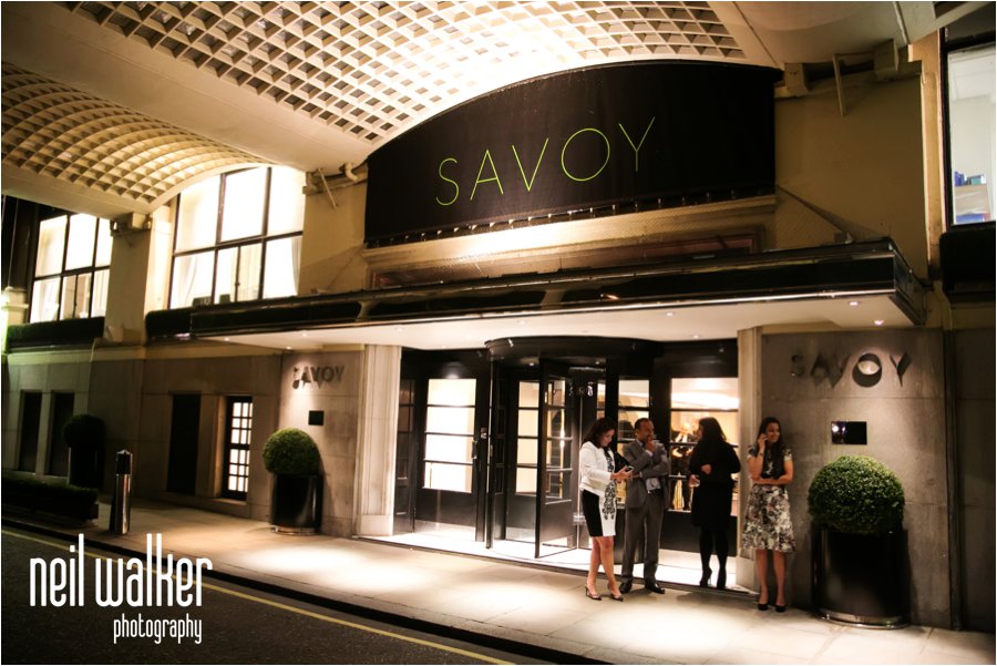 The front of the Savoy Hotel in London