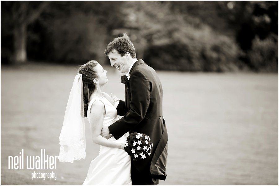 A bride & groom at Horsted Place
