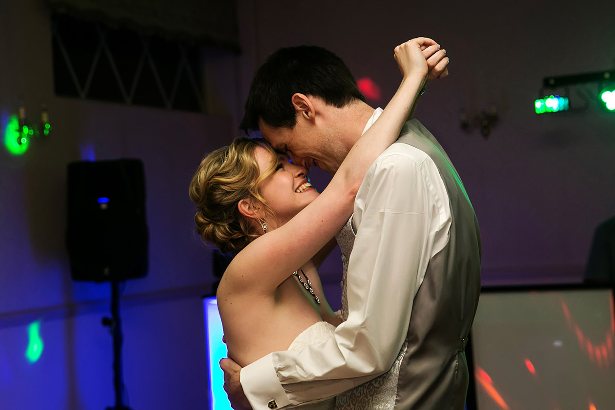 the bride & groom's first dance at their Horsted Place wedding