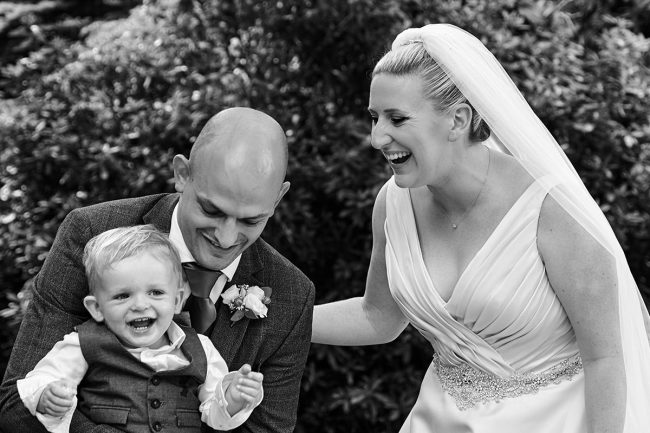 a bride & groom on their wedding day at Rivervale Barn