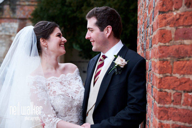 Farnham Castle Wedding Photographer a bride and groom enjoy their wedding day at Farnham Castle